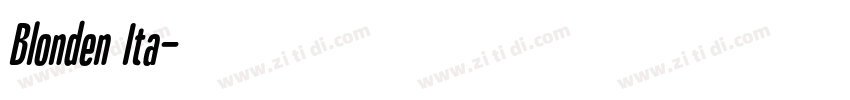 Blonden Ita字体转换